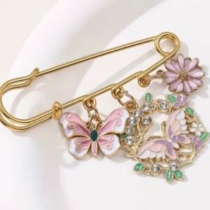 Butterfly charm pin