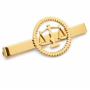 Scales of justice tie pin