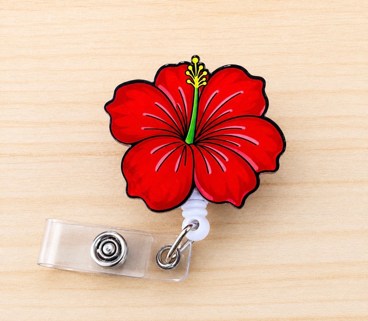 Hibiscus ID retractable holder - Image 1