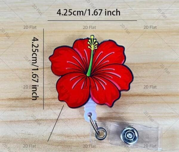 Hibiscus ID retractable holder